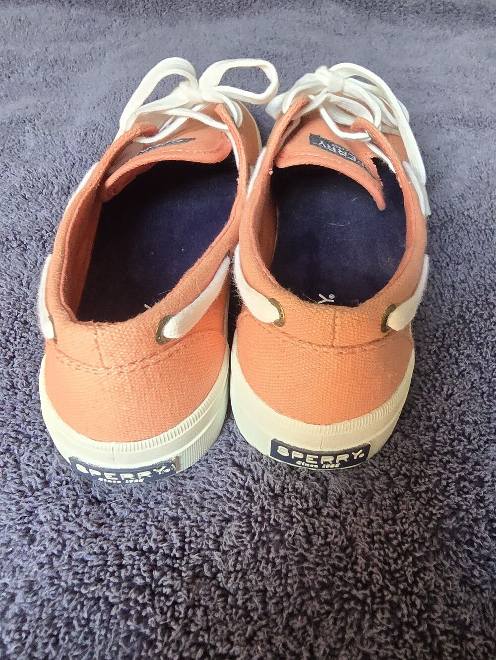 Sperry Women's Canvas Boat Shoes in Coral - Picture 2 of 6